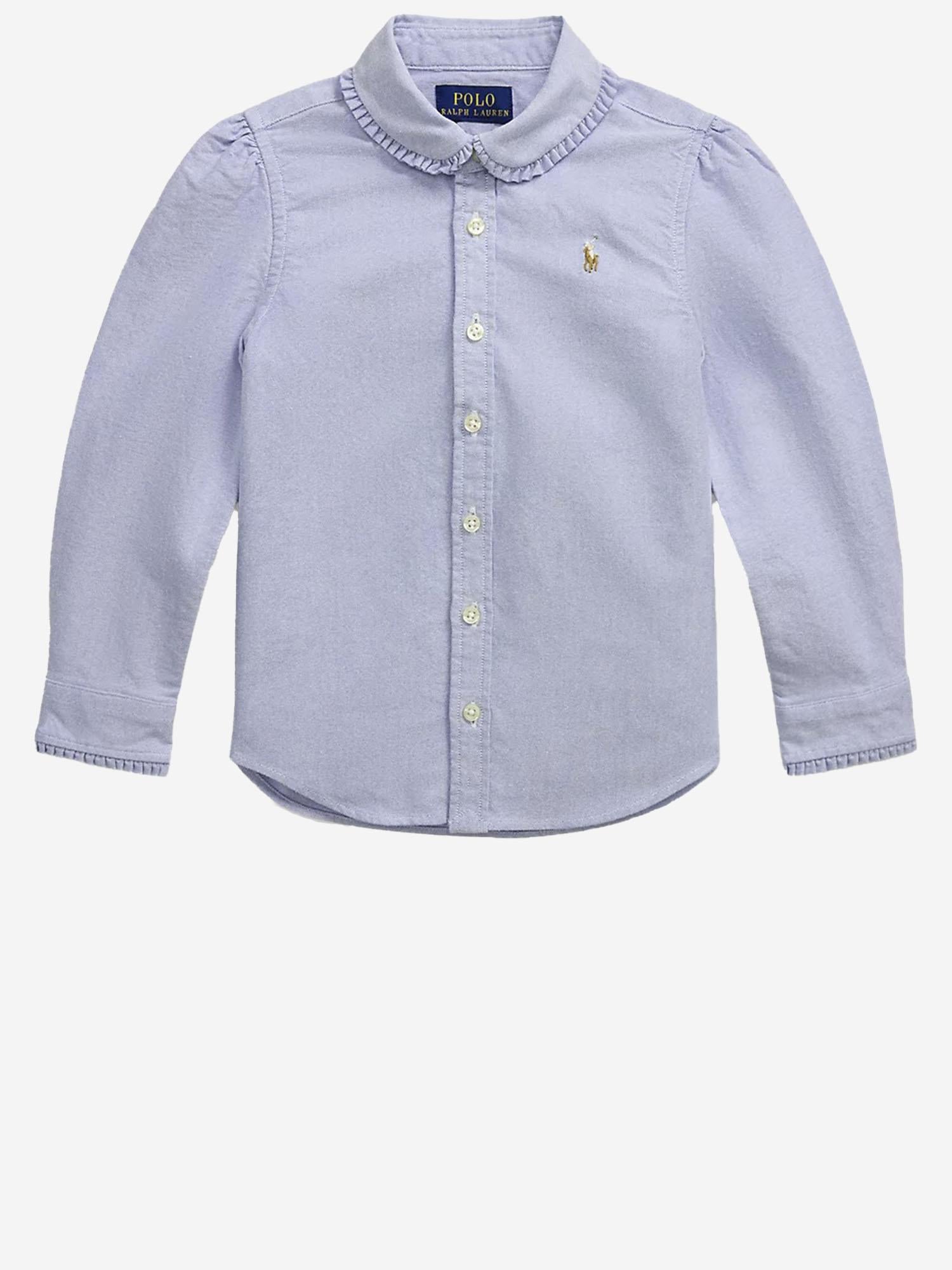 CAMICIA IN COTONE CON VOLANT 312929954 003 POLO RALPH LAUREN KIDS 