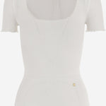 T-SHIRT CON SCOLLO A BARCA IN COTONE CH25WJH02185 101 CHLOE 