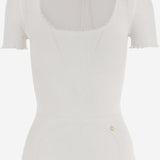 T-SHIRT CON SCOLLO A BARCA IN COTONE CH25WJH02185 101 CHLOE 