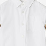 CAMICIA IN COTONE CON MOTIVO CHECK 8117167 WHITE BURBERRY KIDS 