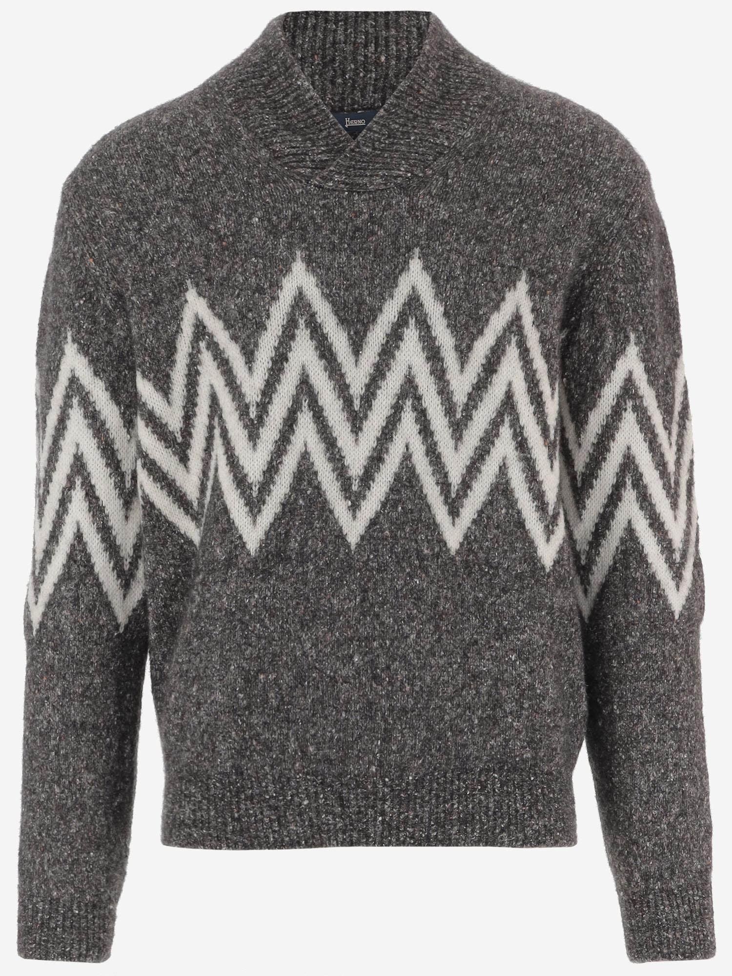 MAGLIONE IN MISTO ALPACA MG000188U 702959487 HERNO 