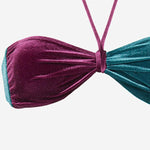 COSTUME DA BAGNO ALE CON MOTIVO COLOR-BLOCK LALLAVELVET PETROLIOBORDEAUX VVIDI 