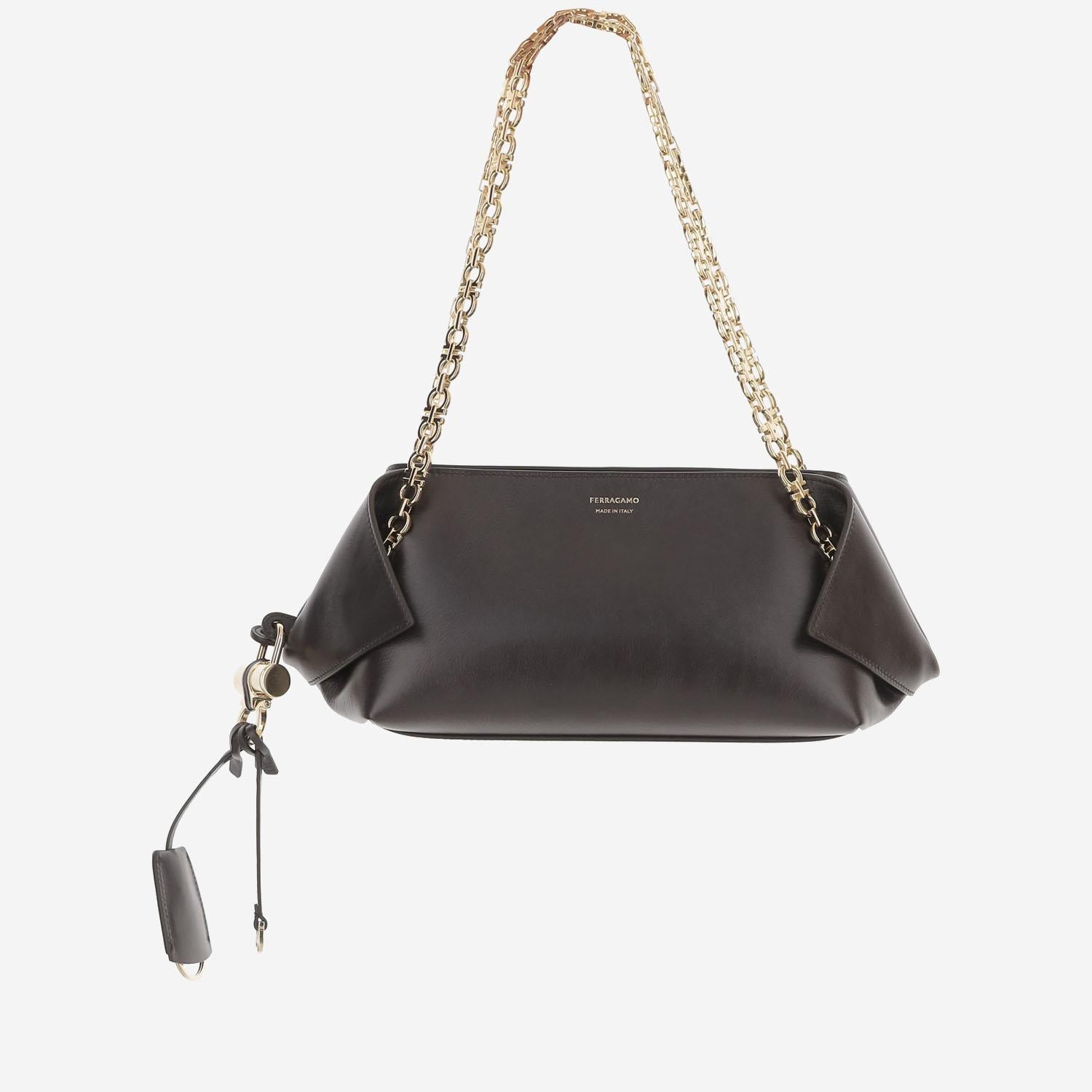 BORSA A SPALLA IN PELLE 21A371 001TESTADIMORO SALVATORE FERRAGAMO 