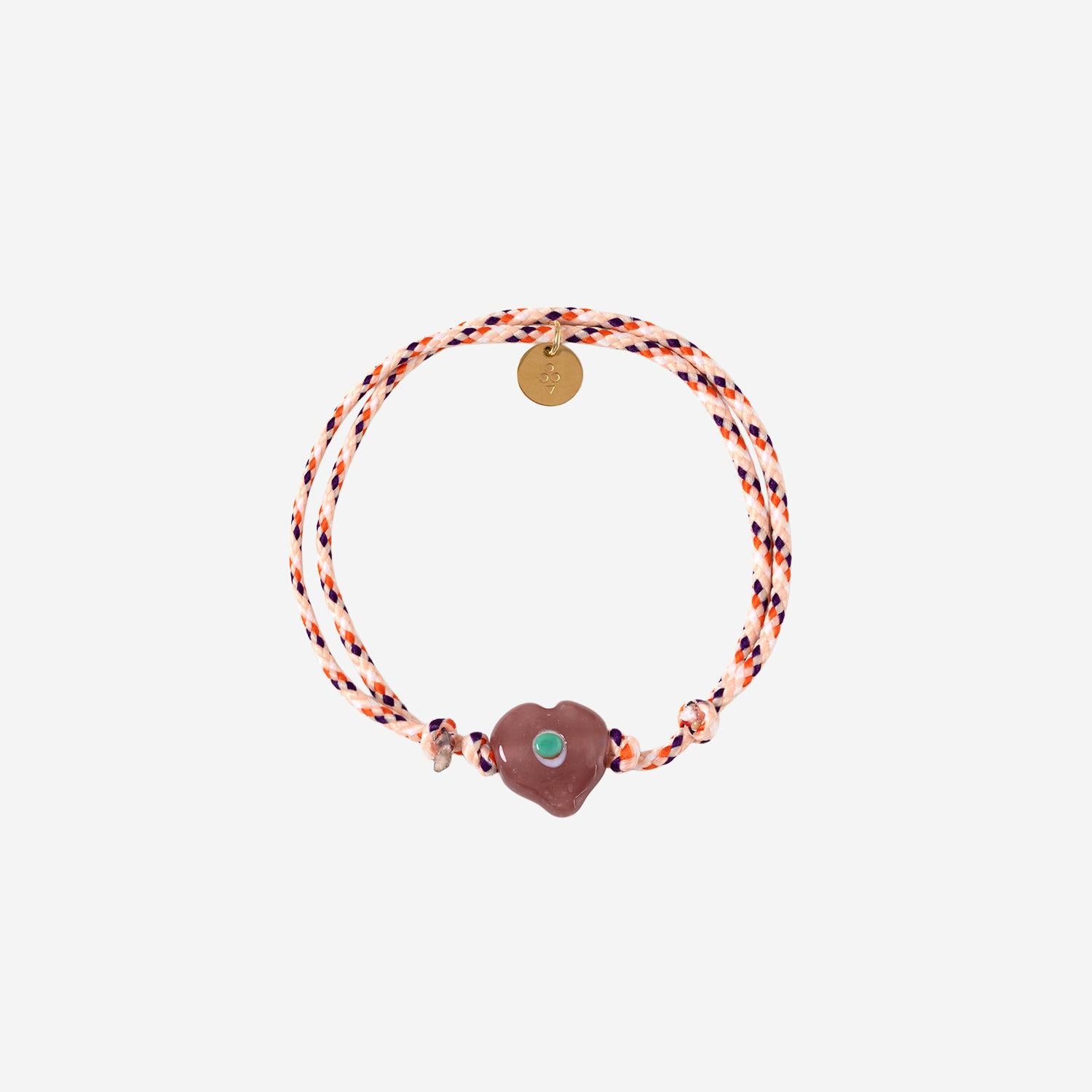 Bracciale Guardian con perla in vetro GUARDIANHEARTGLASS PURPLE SORBET ISLAND 