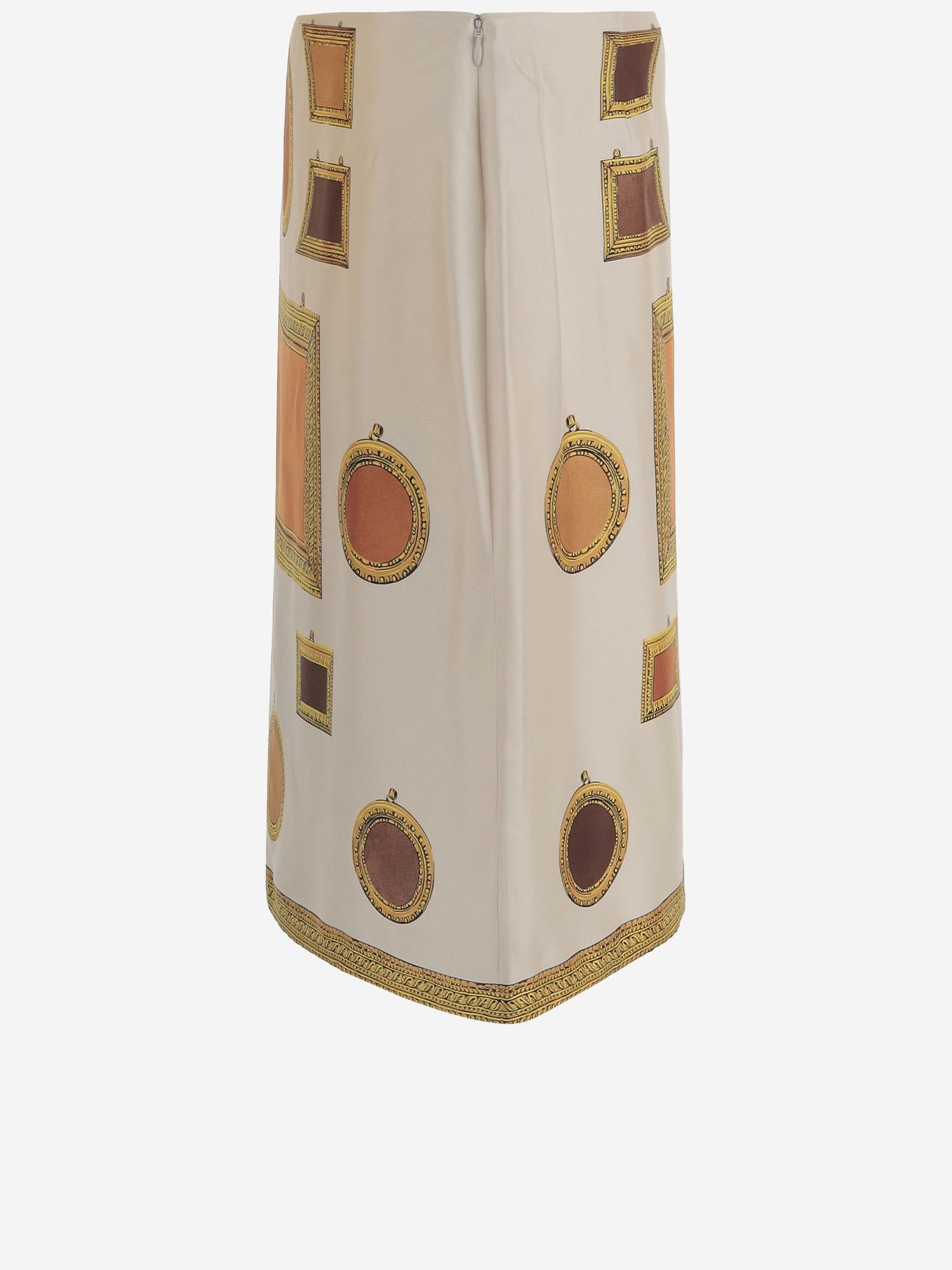 GONNA IN SETA CON STAMPA 1024690 1A179515K920 VERSACE 