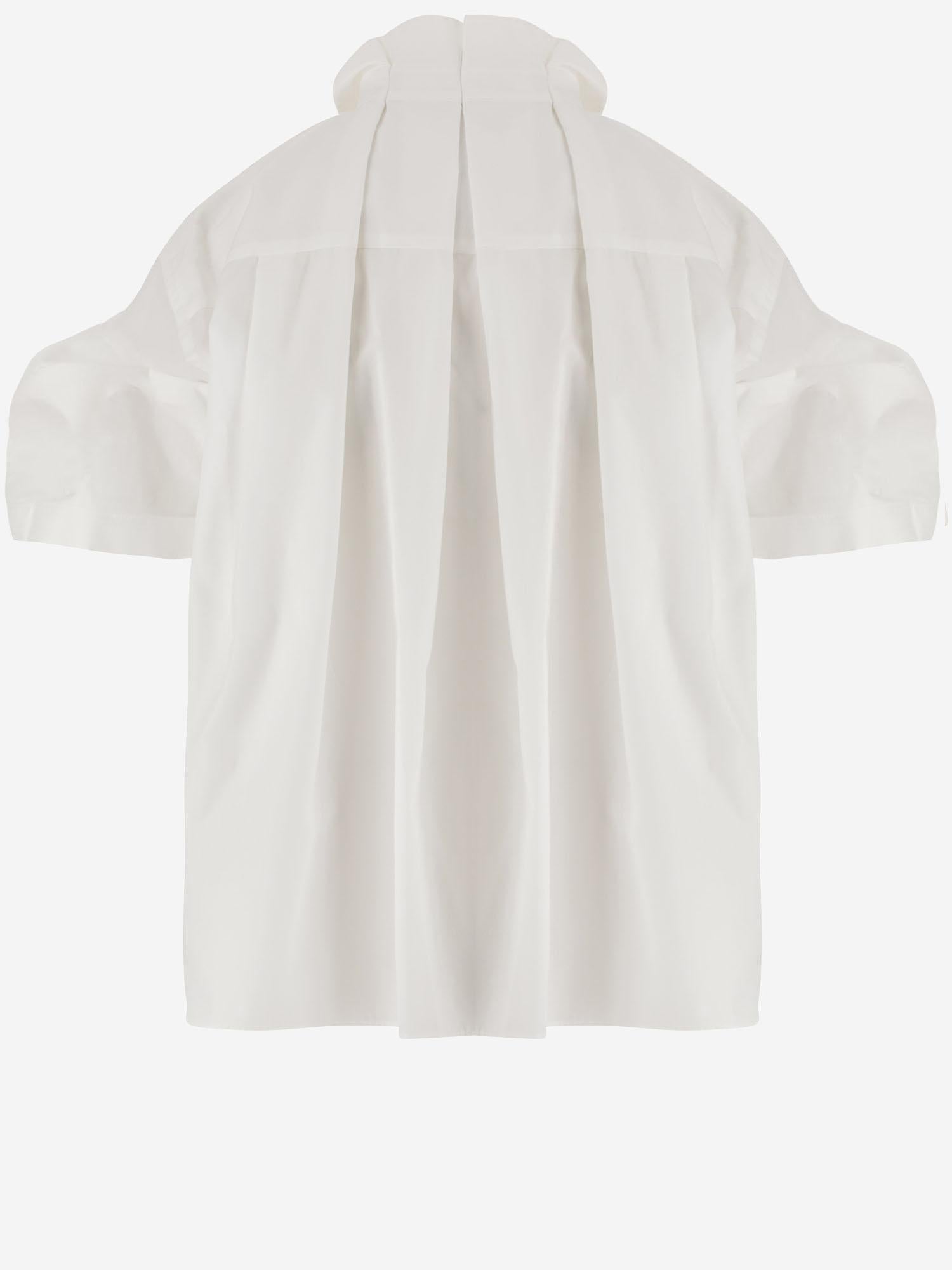 CAMICIA IN MISTO COTONE CON PIEGHE POSTERIORI 08395 151 SACAI 