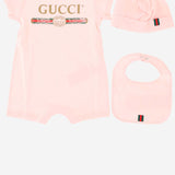 SET TUTINA BAVAGLINO E BERRETTO CON LOGO 548249 X3L645861 GUCCI KIDS 