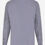 CAMICIA IN COTONE CON MOTIVE A RIGHE C0499 02 FINAMORE 