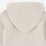 CARDIGAN IN LANA E ACRILICO 25W076 ECRU 1+ IN THE FAMILY KIDS 