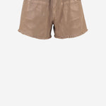 PANTALONI CORTI IN COTONE CON ORLO SFRANGIATO DAM25M04. BRONZE DONT @ ME 