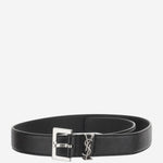 CINTURA CON PLACCA MONOGRAMMA 634440 BRM0E1000 SAINT LAURENT 