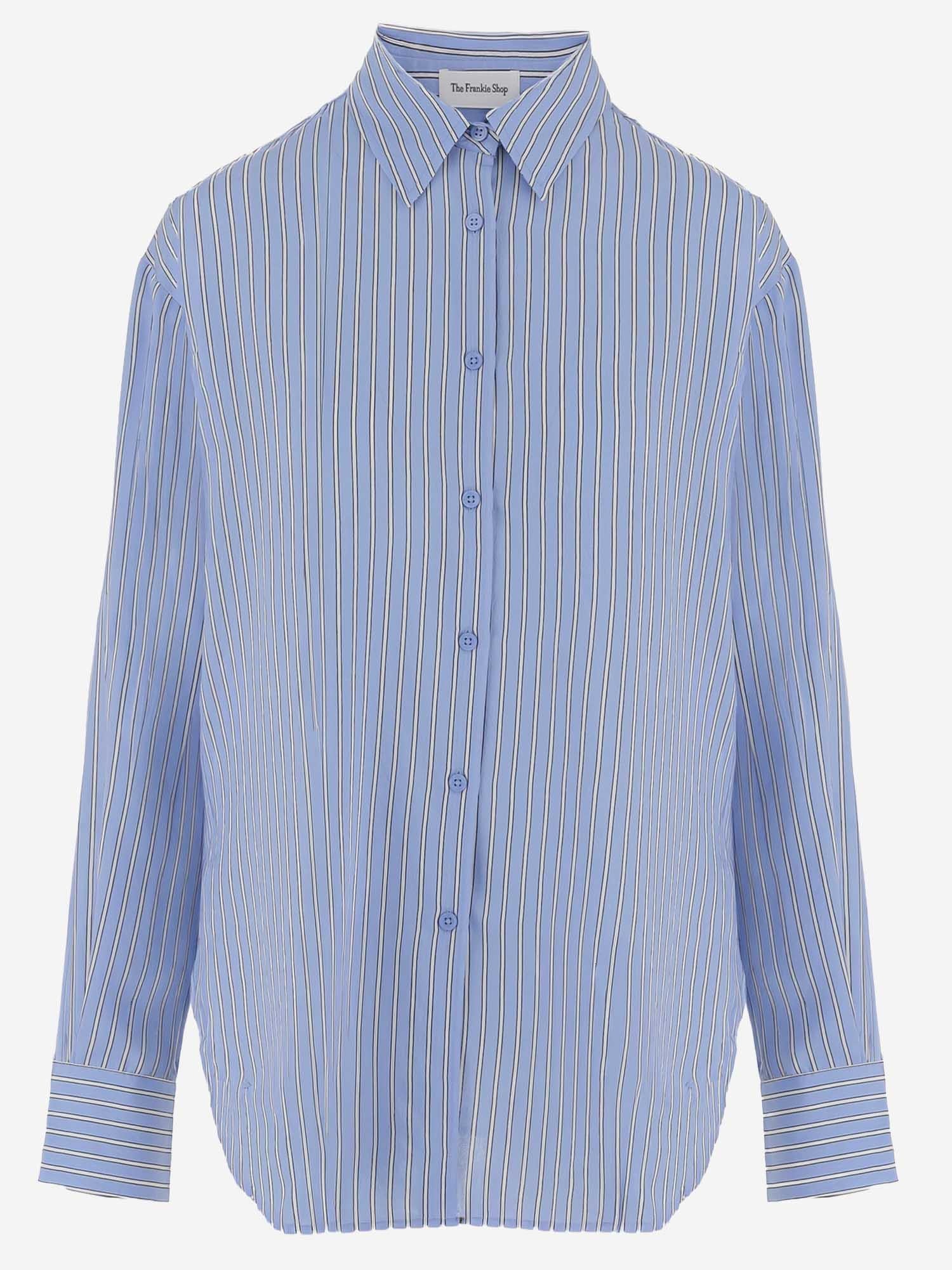 CAMICIA IN MISTO VISCOSA CON MOTIVO A RIGHE CHFS22078 923 THE FRANKIE SHOP 