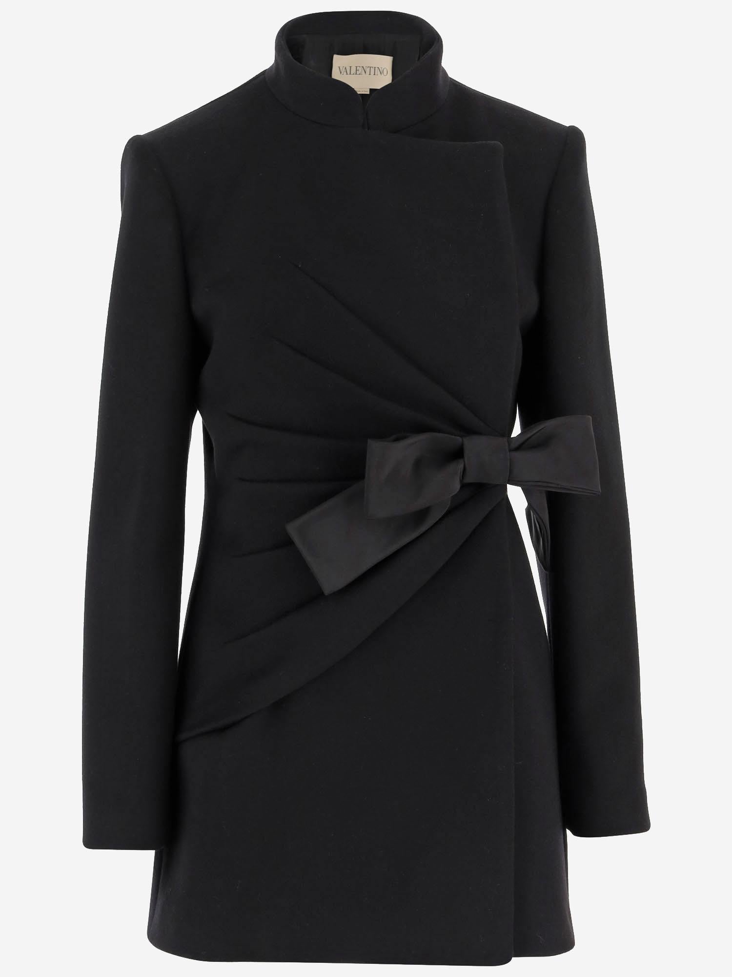 CAPPOTTO CON FIOCCO IN LANA E CASHMERE 7B0CJ805 6JA0NO VALENTINO 