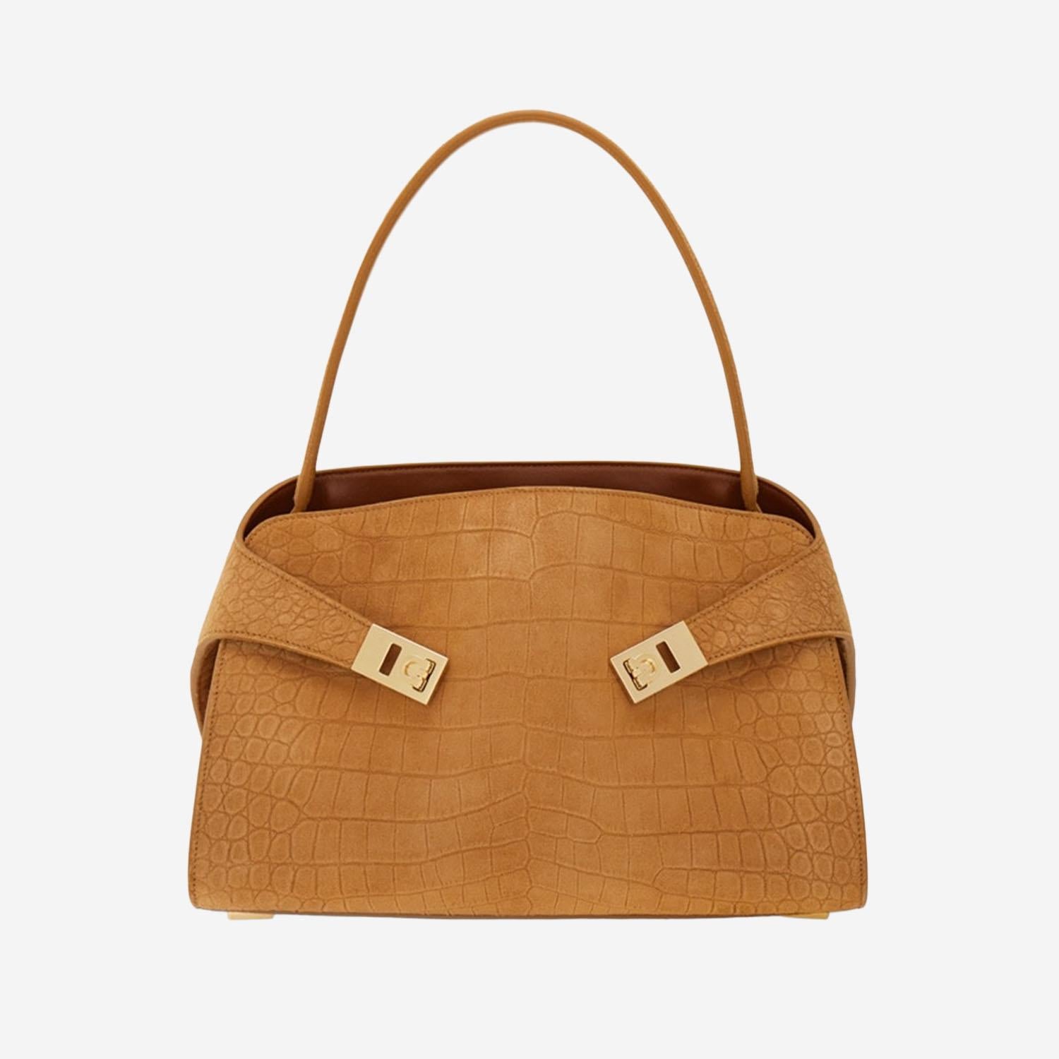 BORSA A SPALLA HUG SOFT IN SUEDE 219816 033 SALVATORE FERRAGAMO 