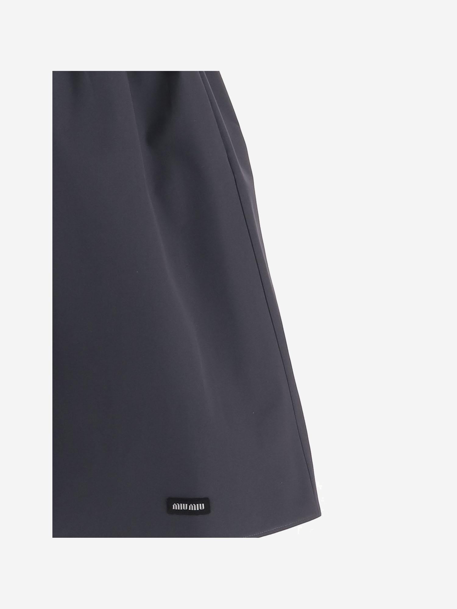 GONNA AMPIA IN COTONE CON LOGO MG2425 1BMSF0170 MIU MIU 