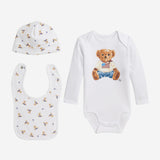 SET REGALO POLO BEAR TRE PEZZI IN COTONE 320P00760 001 POLO RALPH LAUREN KIDS 