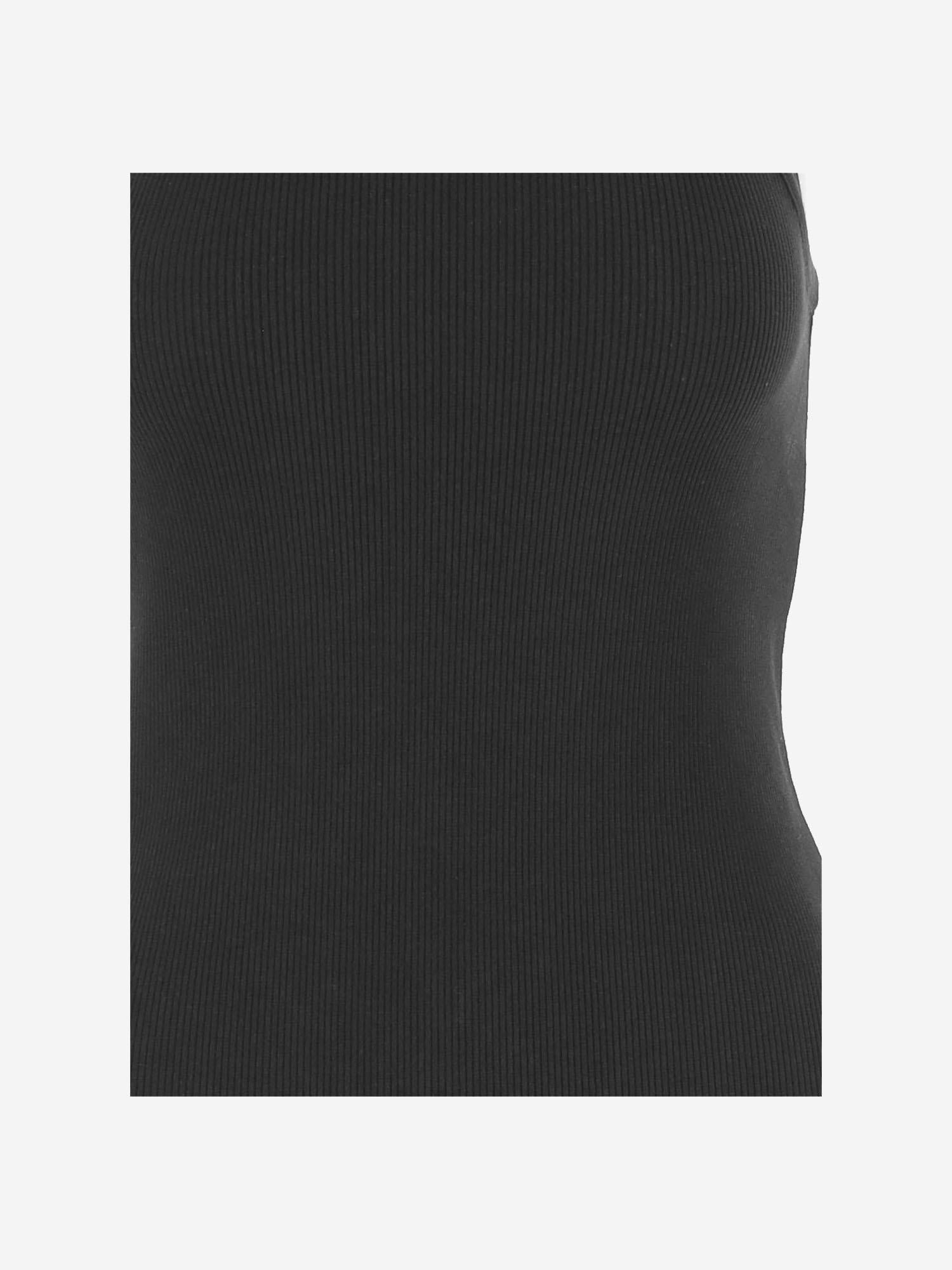 CANOTTA IN MISTO COTONE STRETCH V018884418 001BLK VINCE 