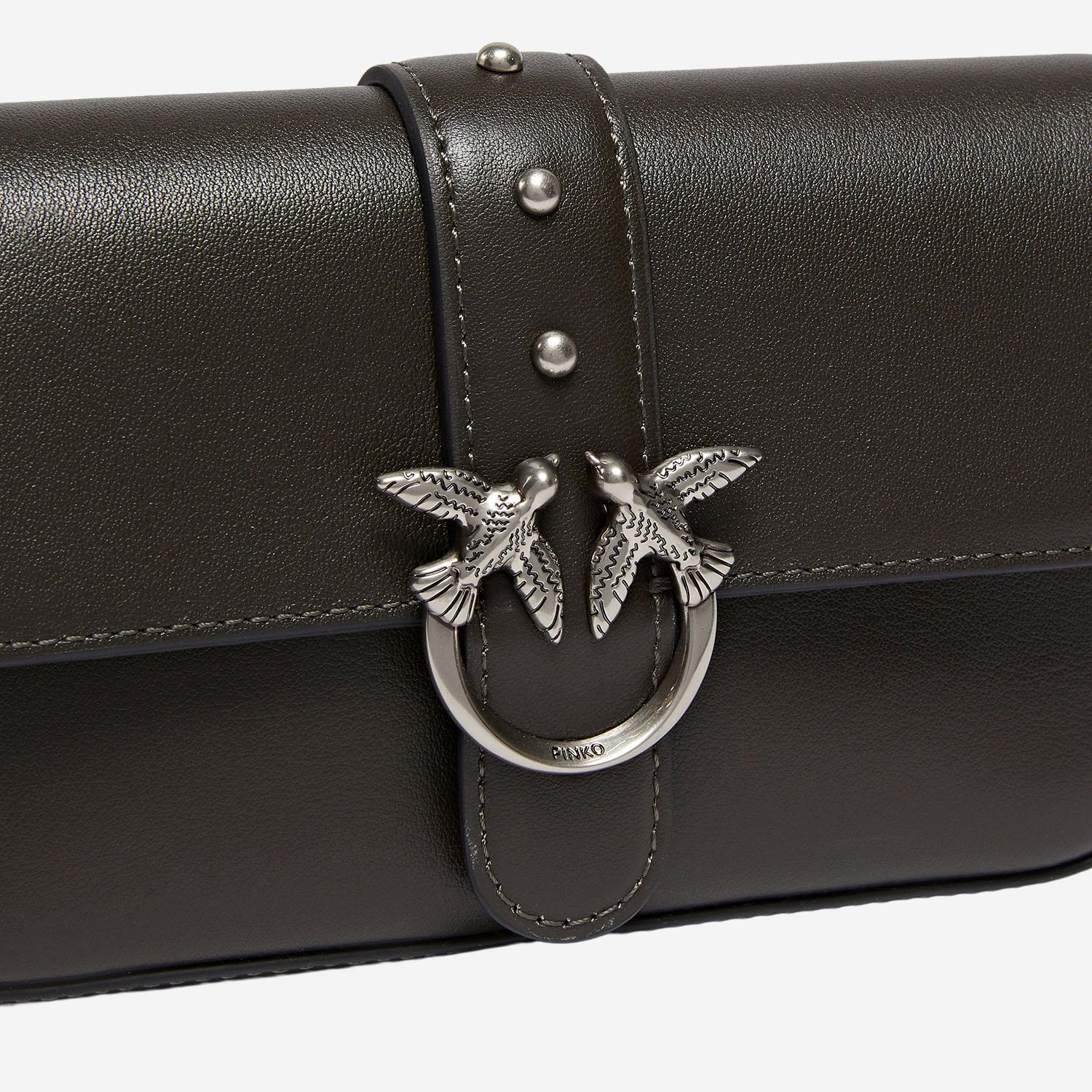 BORSA LOVE ONE IN PELLE CON LOGO 105353 A0QOZ99O PINKO 