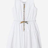 ABITO IN COTONE CON FINITURE CHECK 8117419 WHITE BURBERRY KIDS 