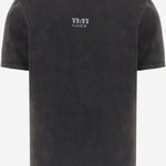 T-SHIRT IN COTONE CON STAMPA LOGO 1111LUCKBASICTEE BLACK 11:11 L.U.C.K. 