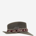 CAPPELLO fedora IN LANA GREENHATBORDEAUXRIBBON NATURAL ALEXIA ALVAREZ DE TOLEDO 