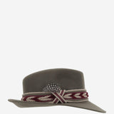 CAPPELLO fedora IN LANA GREENHATBORDEAUXRIBBON NATURAL ALEXIA ALVAREZ DE TOLEDO 