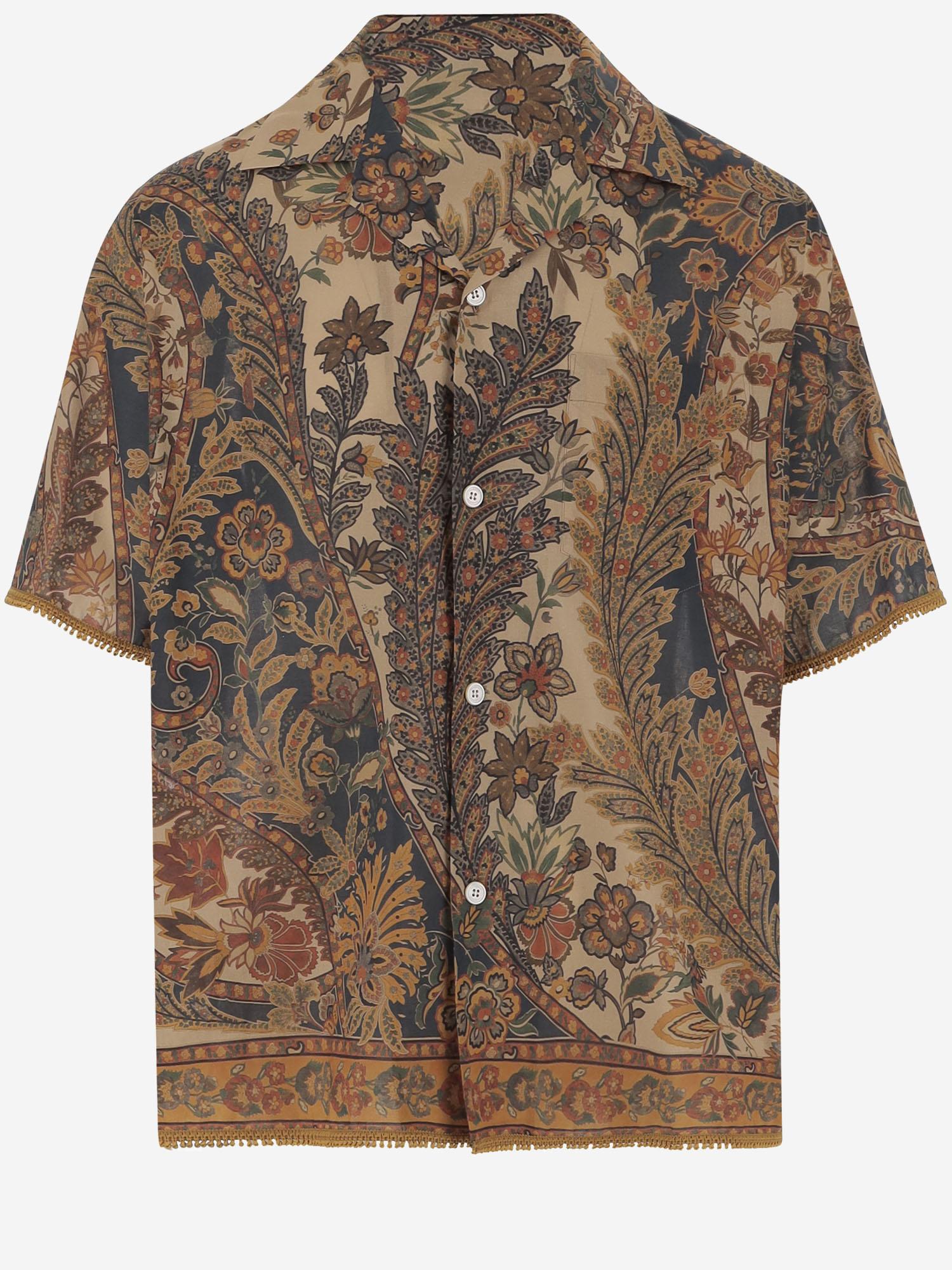 CAMICIA IN COTONE CON MOTIVO FLOREALE 6V0AA111ATV 9RD VALENTINO 