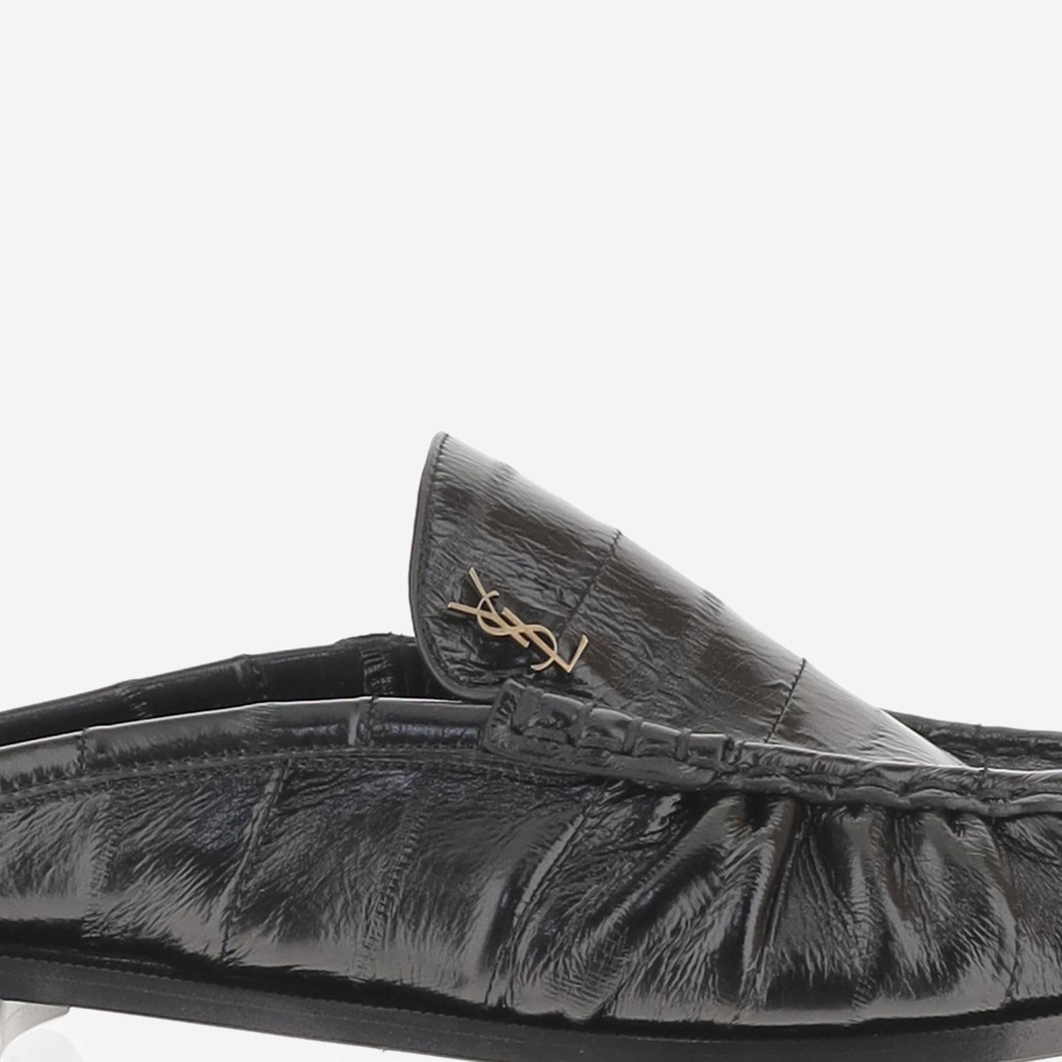 MULES LE LOAFER IN PELLE D'ANGUILLA 869742 0WXAF1000 SAINT LAURENT 