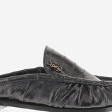 MULES LE LOAFER IN PELLE D'ANGUILLA 869742 0WXAF1000 SAINT LAURENT 
