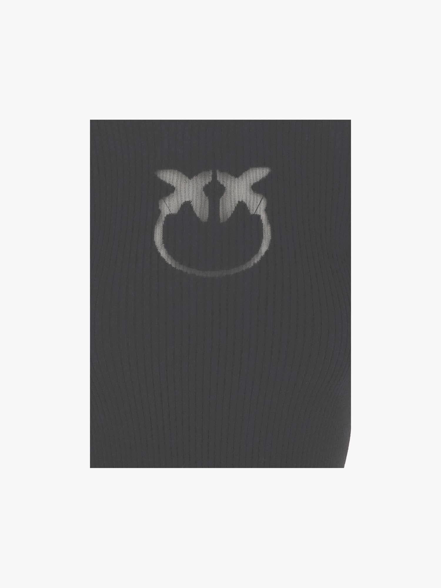 PULLOVER IN MISTO LANA A MANICHE CORTE CON LOGO 102017 A18MII2 PINKO 