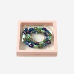 Collana con perle in vetro a forma di cuore MIXEDGLASSBEAD MULTIHEARTBLUE SORBET ISLAND 