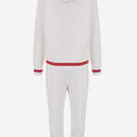 TUTA IN COTONE CON DETTAGLI A CONTRASTO UMJ002201001 BIANCO KITON 