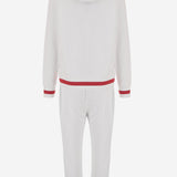 TUTA IN COTONE CON DETTAGLI A CONTRASTO UMJ002201001 BIANCO KITON 