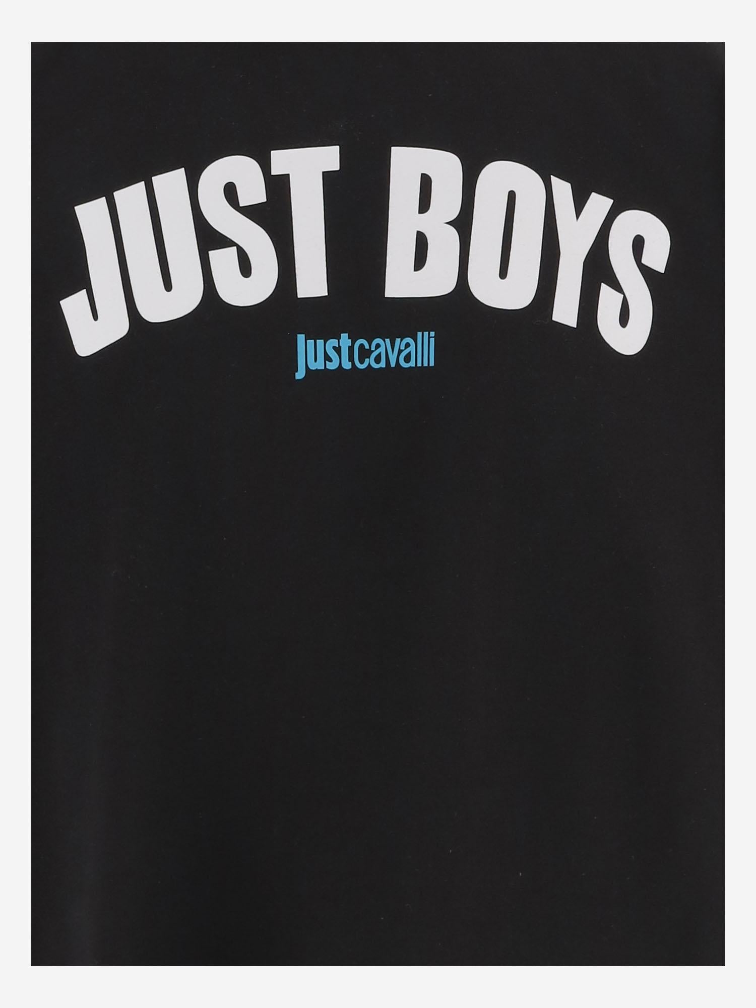 T-SHIRT IN COTONE CON STAMPA 80OAHT12 CJ518899 JUST CAVALLI 
