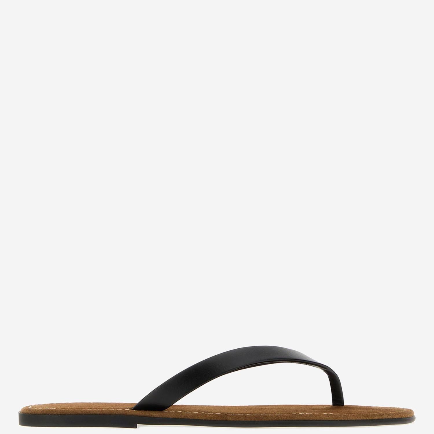 SANDALI INFRADITO IN PELLE F1874L838 BLK THE ROW 