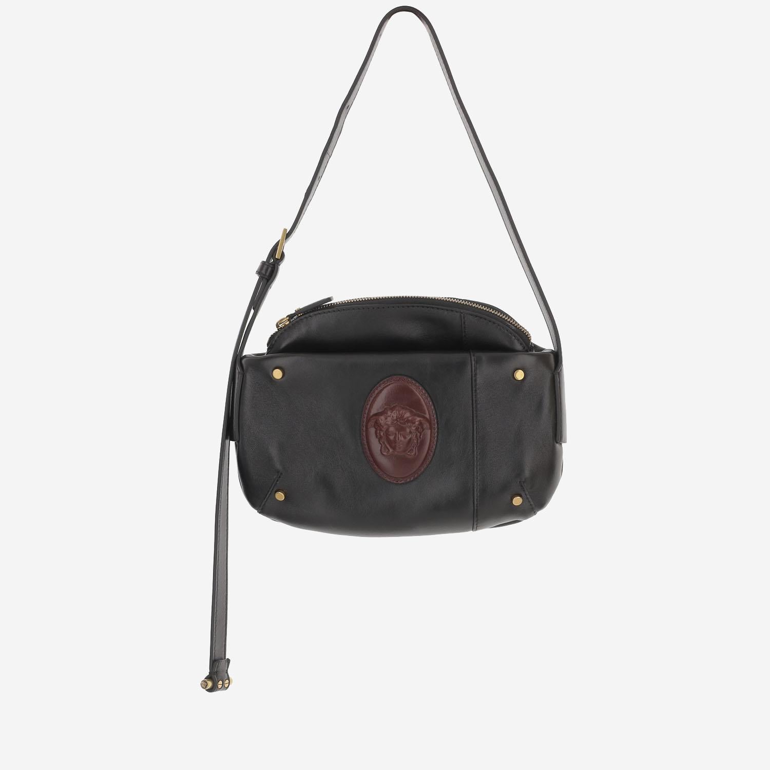 BORSA A TRACOLLA IN PELLE CON LOGO MEDUSA 1025028 1A174492B0AJ VERSACE 