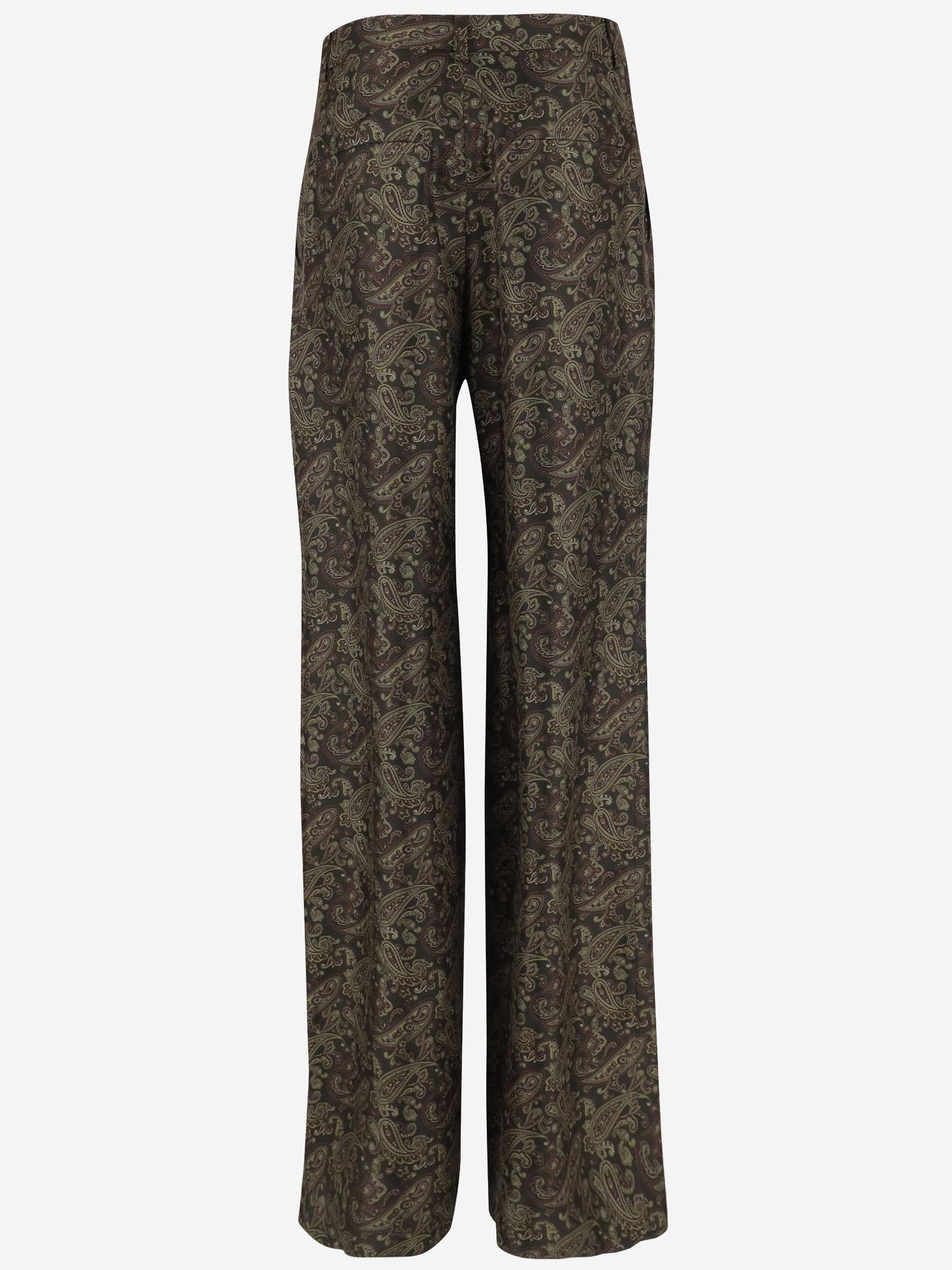 Pantaloni paisley in twill di seta 820232 Y6K901355 SAINT LAURENT 