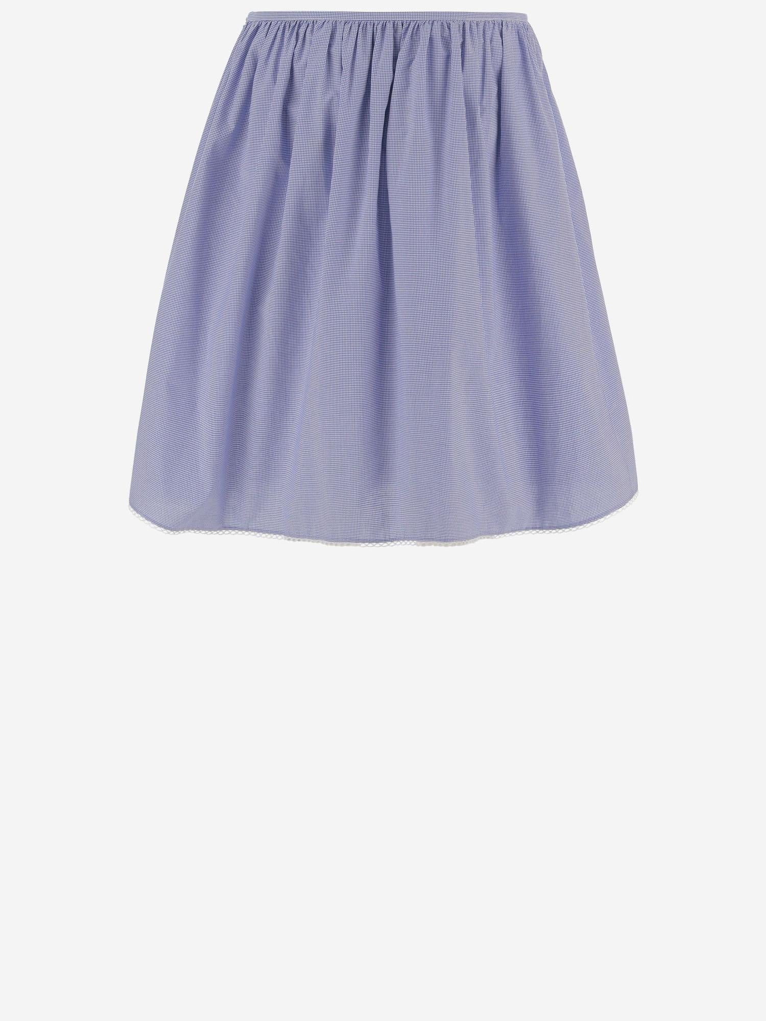 GONNA IN COTONE CON MOTIVO A QUADRI MG2425 187GF0AZ1 MIU MIU 