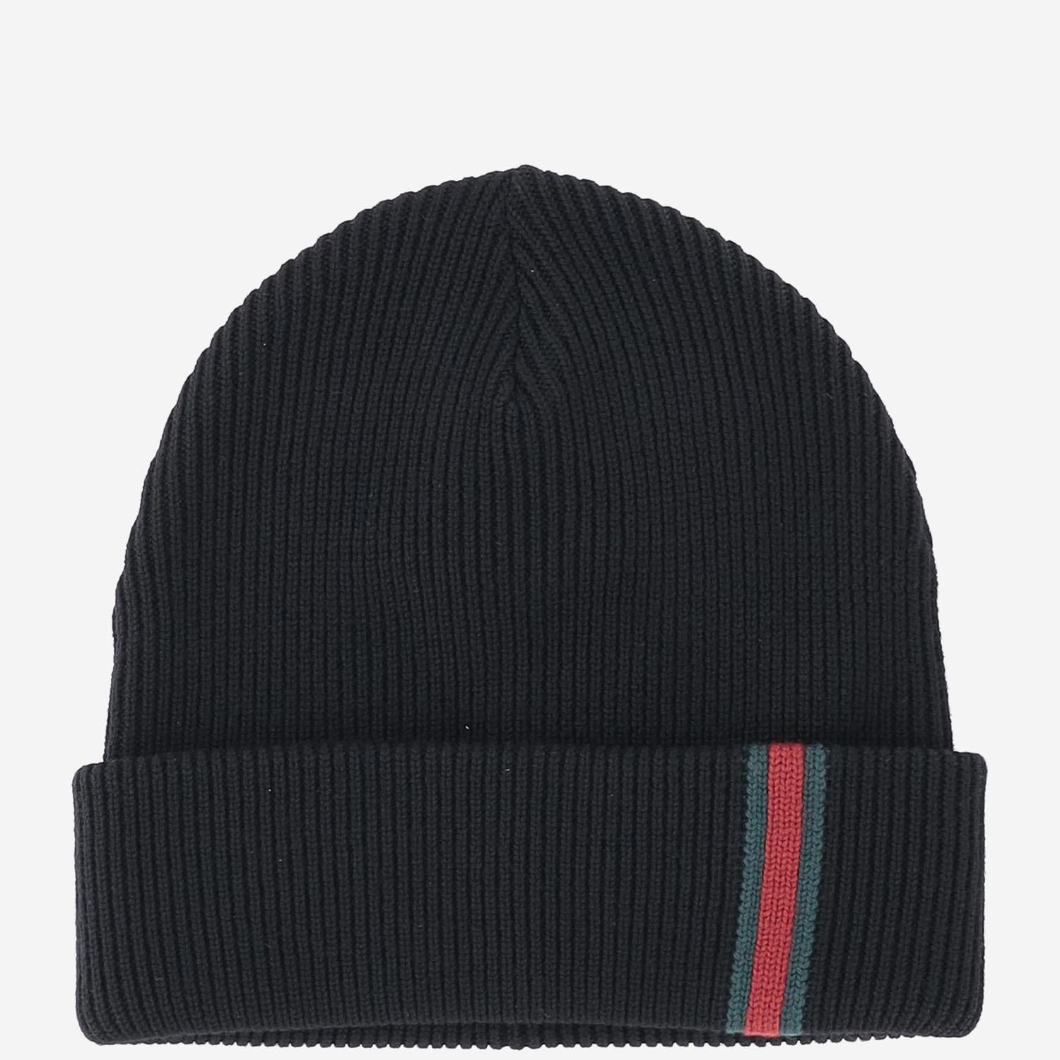 BEANIE IN LANA CON NASTRO WEB 834192 4G2001000 GUCCI 