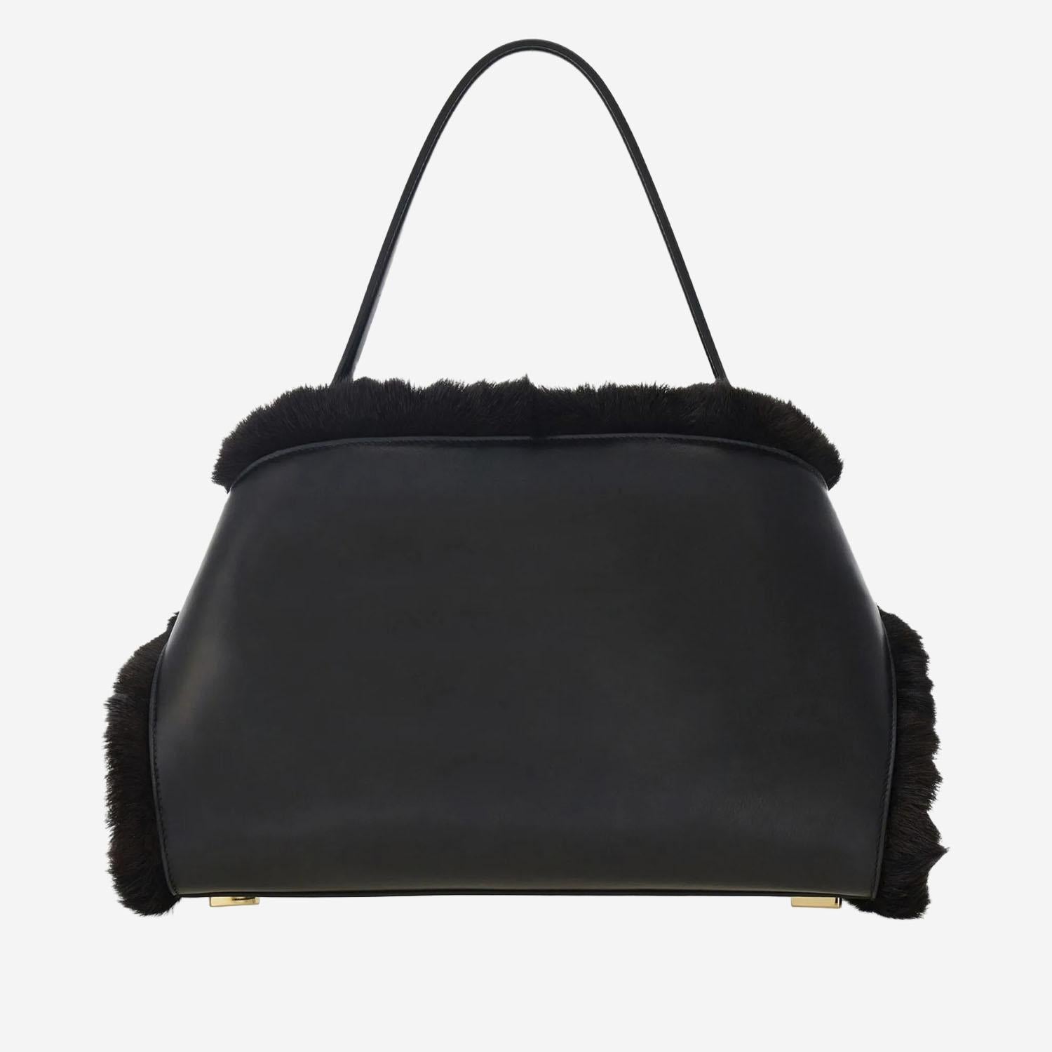 BORSA A SPALLA HUG SOFT 21A443 001NEROTESTADIMORO SALVATORE FERRAGAMO 