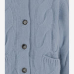 CARDIGAN IN CASHMERE E SETA CON MOTIVO A TRECCIA 25577000 11 ALLUDE 