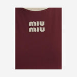T-shirt in cotone con logo MJNA17 1841F0X61 MIU MIU 