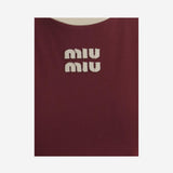 T-shirt in cotone con logo MJNA17 1841F0X61 MIU MIU 