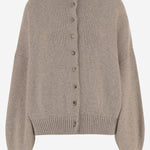 CARDIGAN IN CASHMERE CON COLLO ALTO 18046645 992 KHAITE 