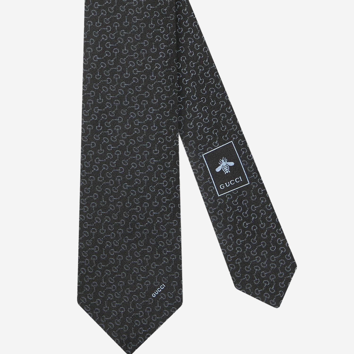 CRAVATTA IN SETA JACQUARD 848551 4E0091000 GUCCI 