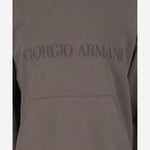 FELPA IN COTONE E CASHMERE CON LOGO GM001098 TE11705U8100 GIORGIO ARMANI 