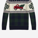 Maglia in cotone con furgone a intarsi 322981051 001 POLO RALPH LAUREN KIDS 