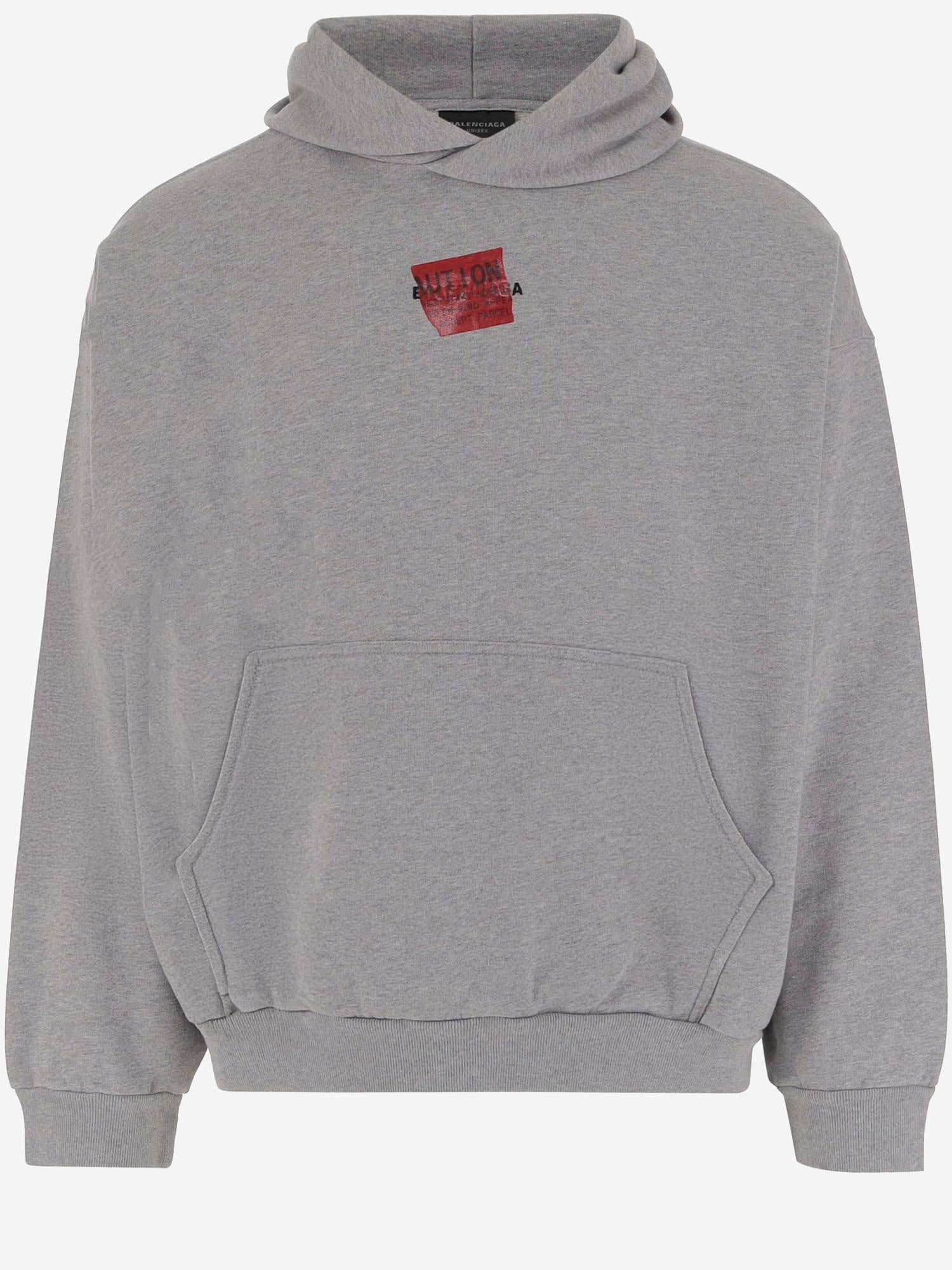 FELPA IN COTONE CON STAMPA 767877 TSVG12142 BALENCIAGA 