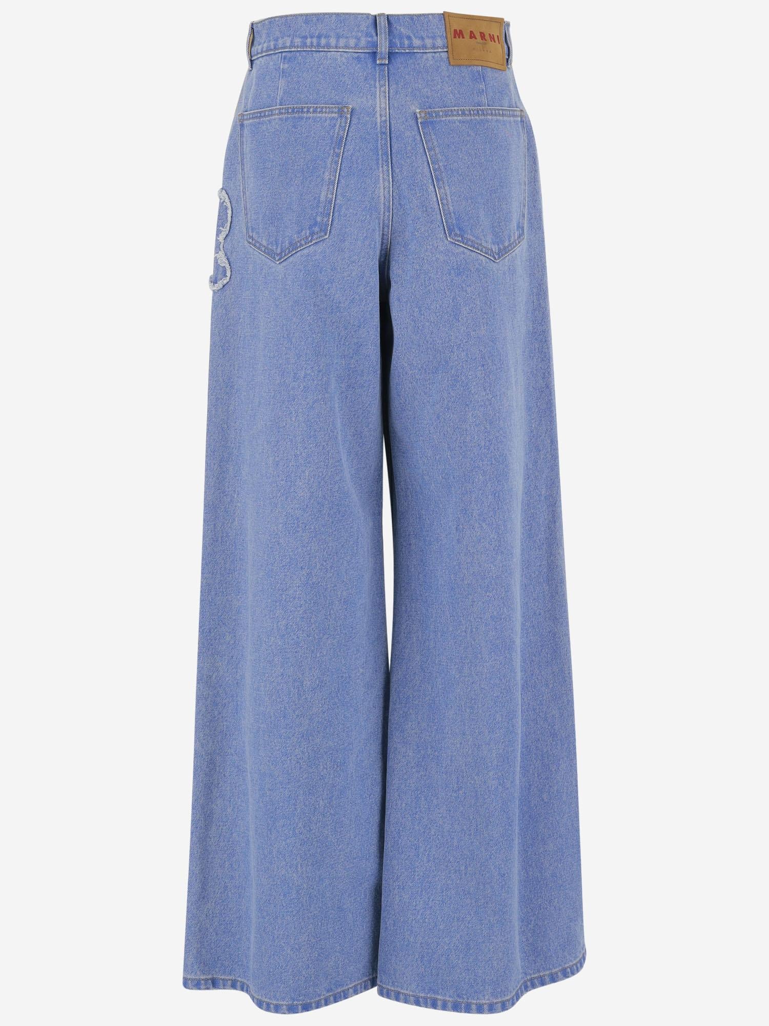 JEANS IN DENIM DI COTONE CON APPLICAZIONI PAJD0514Q2 USCX34PCB44 MARNI 