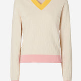 Maglione in cotone e seta stretch con motivo FF FZXE95 AW4SF0WC4 FENDI 